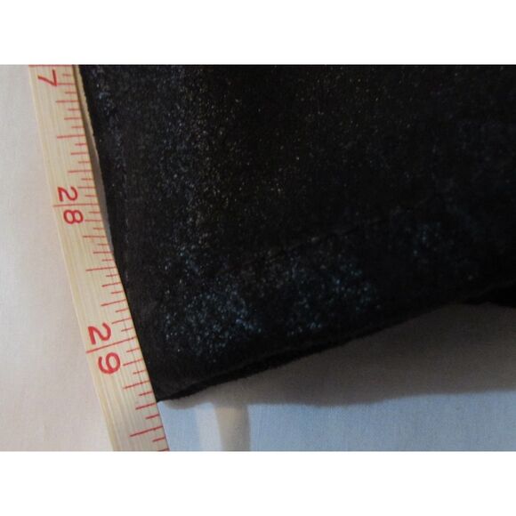 CHICO'S FAUX SUEDE LEATHER PANTS BLACK SIZE 1 (M 8) STRETCH  SOFT STRAIGHT LEG - Picture 10 of 11